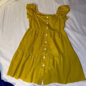Yellow mini dress